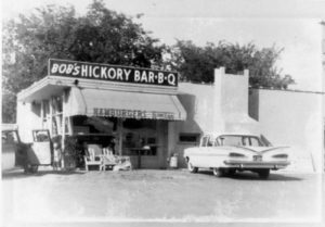 Bob’s Hickory Bar-B-Q vintage facade